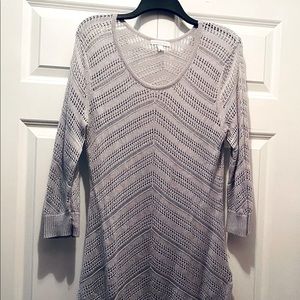 New York and Company open stitch sweater